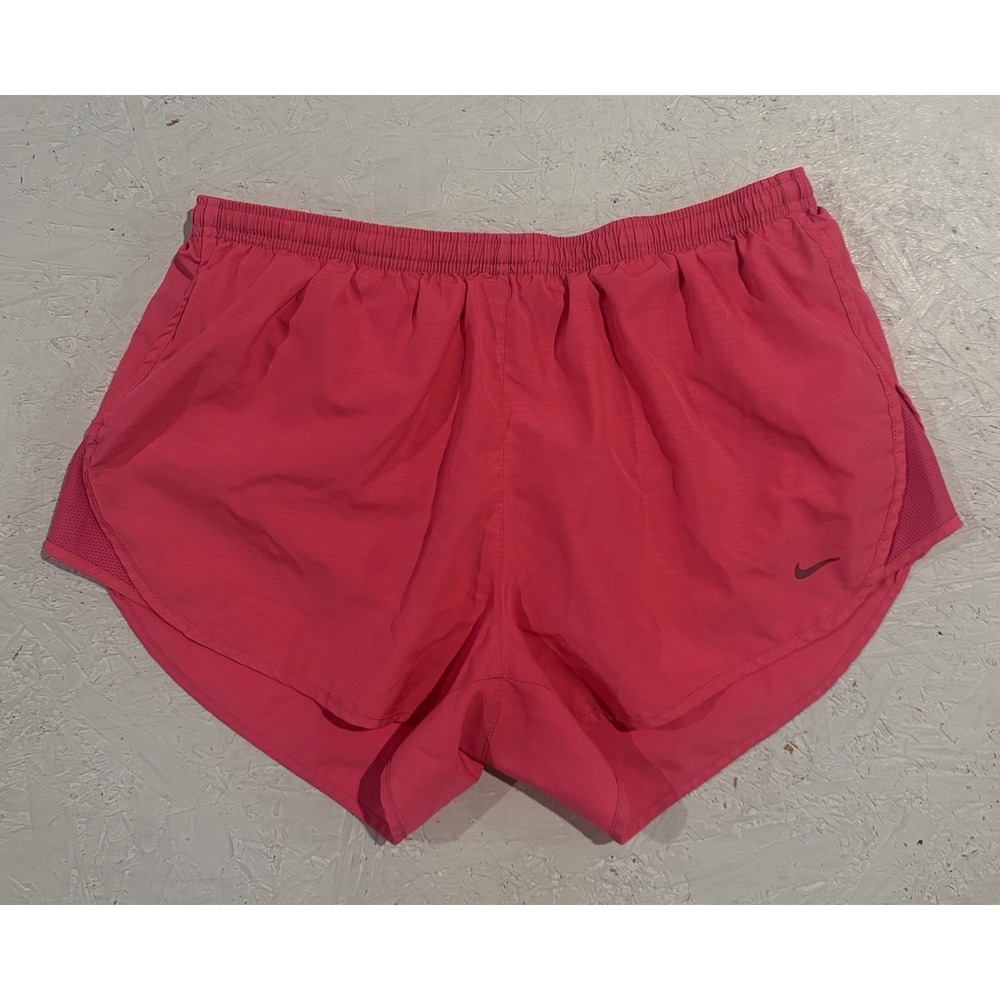 Nike Dri-FIT Running Shorts Womens L 895116-639 Lined Athletic Workout Pink